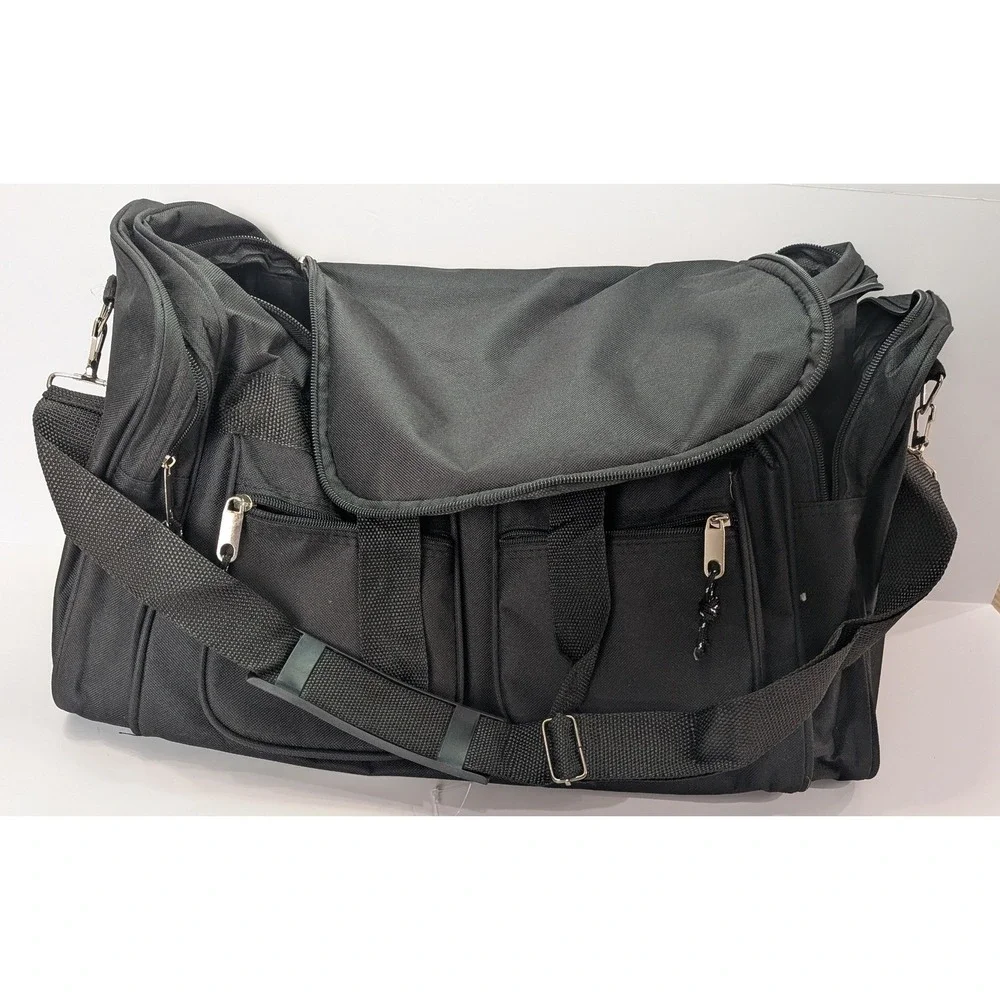 Argo Sport Duffel Bag Mens Large Black Excellent Tactical Travel Gym Gear Bag
